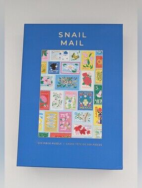 NEW IN BOX Hobbry "Snail Mail" International Stamp Collage 500-Piece Puzzle